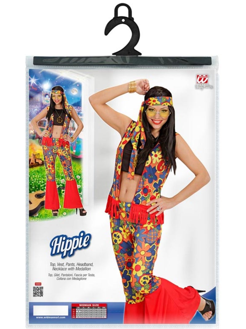Costume de femme hippie avec ruban et médaillon Multicolore - Kiabi