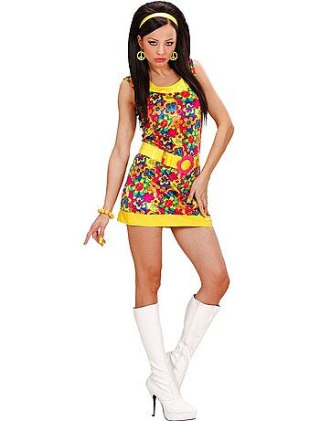Costume de fille en velours « Paix et Amour »