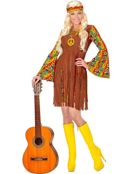 Costume de fille hippie avec de longues franges - Kiabi