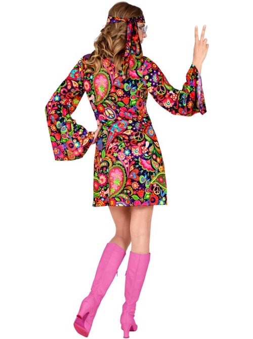 Costume de fille hippie en robe psychédélique - Kiabi Costume de fille hippie en robe psychédélique - Kiabi