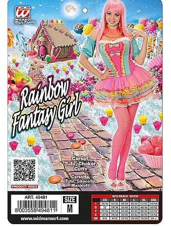 Costume de fille Rainbow Fantasy