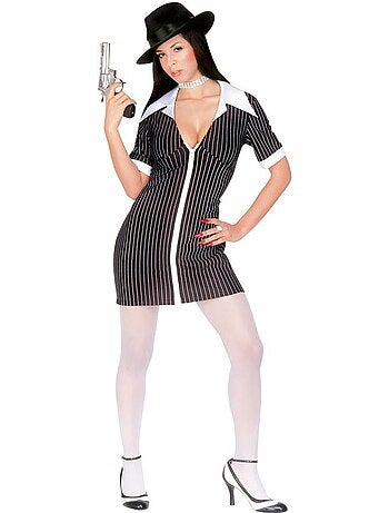Costume de gangster en robe rayée