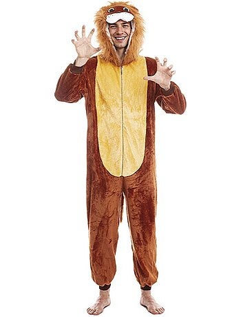 Costume de lion avec capuche et crinière