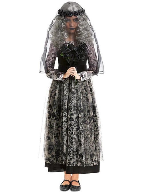 Costume de mariée sombre avec voile - Kiabi