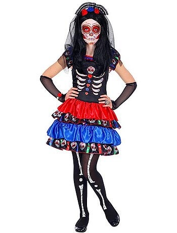 Costume de mariée squelette de Catrina