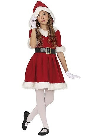 Costume de Mère Noël en robe à capuche