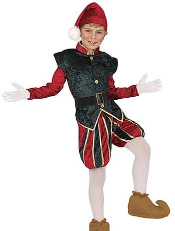 Costume de page elfe avec chapeau