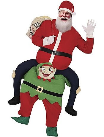 Costume de Père Noël sur les épaules