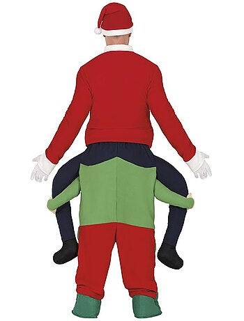 Costume de Père Noël sur les épaules