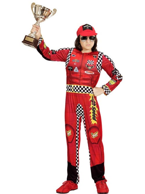 Costume de pilote de Formule 1 à damier avec chapeau - Kiabi