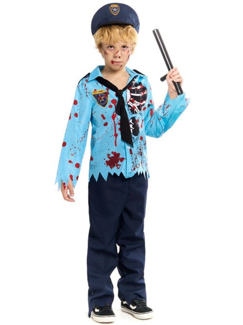Costume de policier zombie avec chapeau - Kiabi