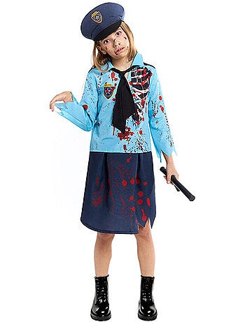 Costume de policier zombie avec chapeau