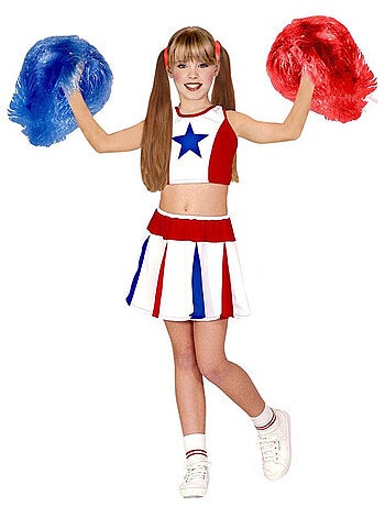 Costume de pom-pom girl à étoiles tricolores