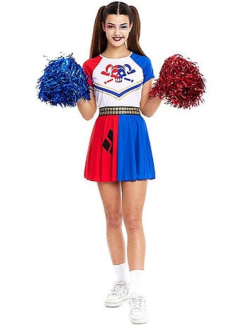 Costume de pom-pom girl sadique bicolore