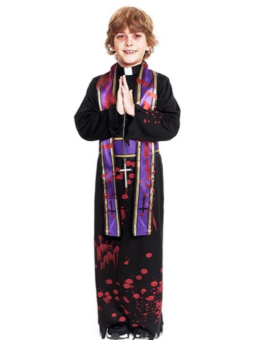Costume de prêtre sanglant avec étole - Kiabi