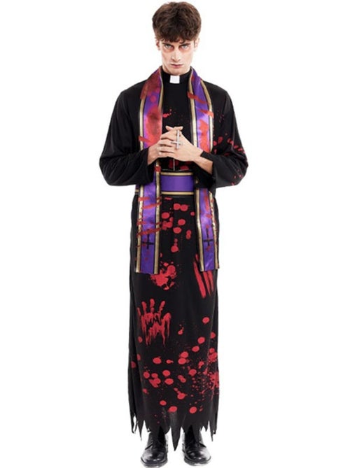 Costume de prêtre sanglant avec étole - Kiabi
