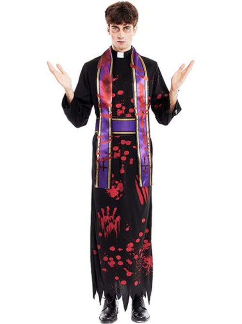 Costume de prêtre sanglant avec étole - Kiabi