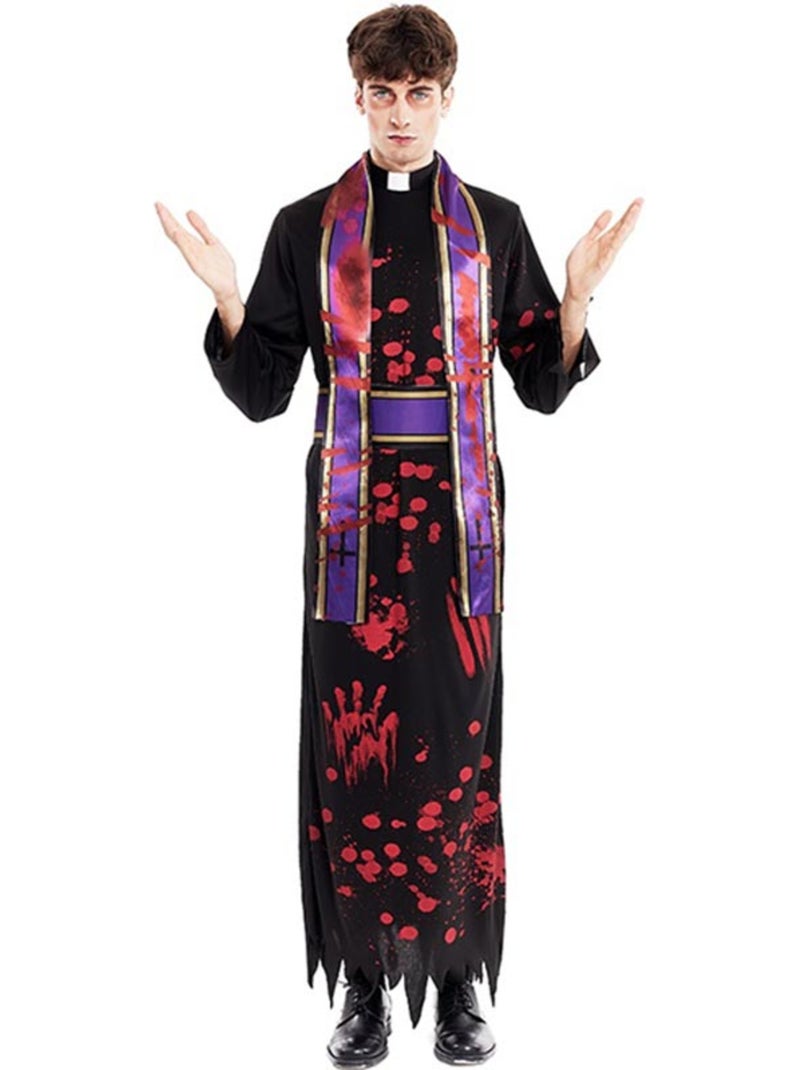 Costume de prêtre sanglant avec étole Multicolore - Kiabi