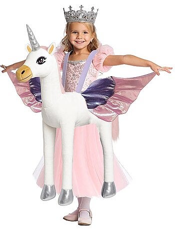 Costume de princesse chevauchant une licorne