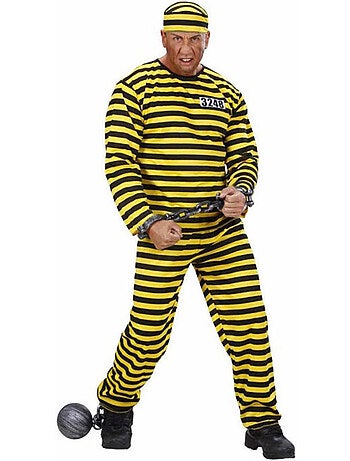 Costume de prisonnier rayé
