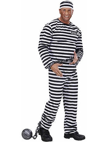 Costume de prisonnier rayé