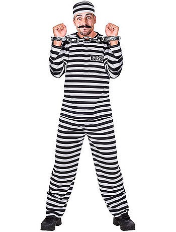 Costume de prisonnier rayé
