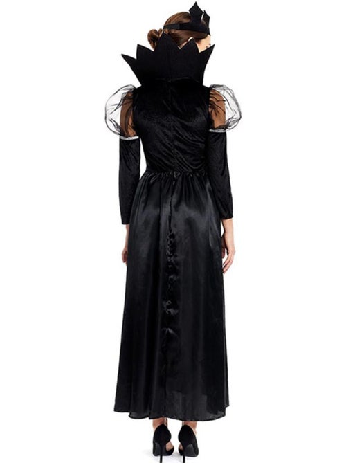 Costume de Reine Crâne Noir avec couronne - Kiabi