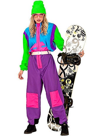 Costume de snowboardeur fluorescent