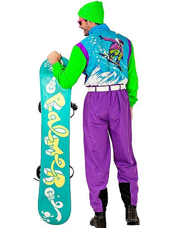 Costume de snowboardeur fluorescent
