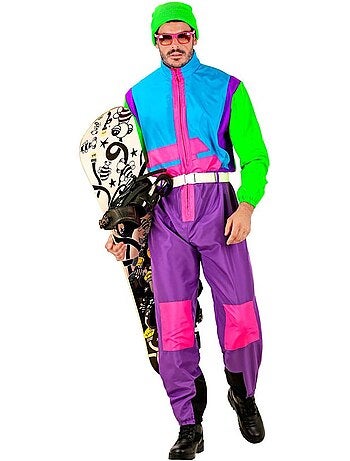 Costume de snowboardeur fluorescent