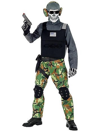 Costume de soldat squelette