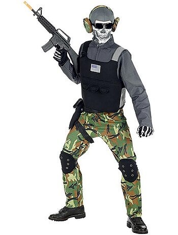 Costume de soldat squelette