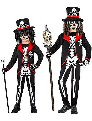 Costume de sorcier squelette vaudou