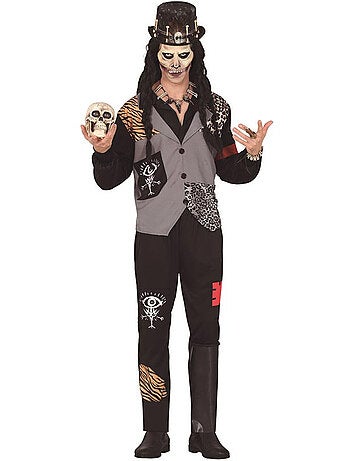 Costume de sorcier vaudou à tête de mort