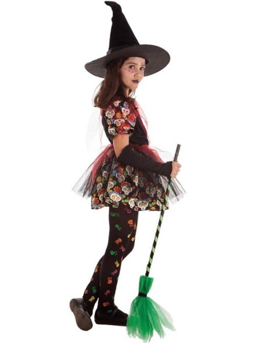 Costume de sorcière à tête de mort florale - Kiabi