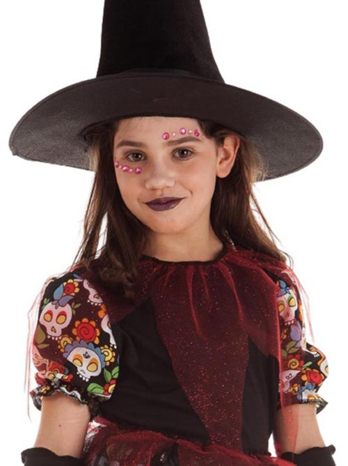 Costume de sorcière à tête de mort florale - Kiabi