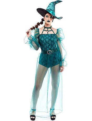 Costume de sorcière en tissu transparent