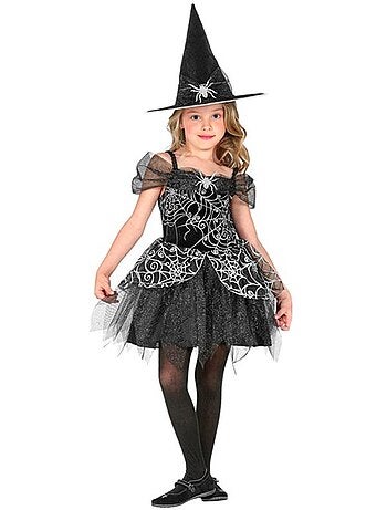 Costume de sorcière en toile d'araignée