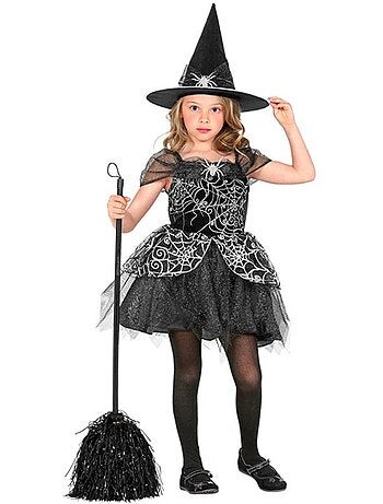Costume de sorcière en toile d'araignée