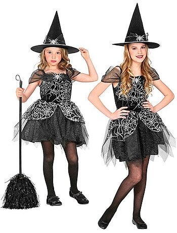 Costume de sorcière en toile d'araignée
