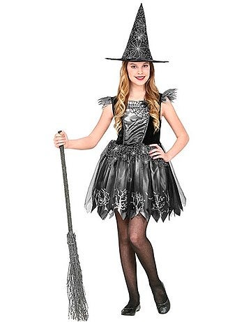 Costume de sorcière en toile d'araignée