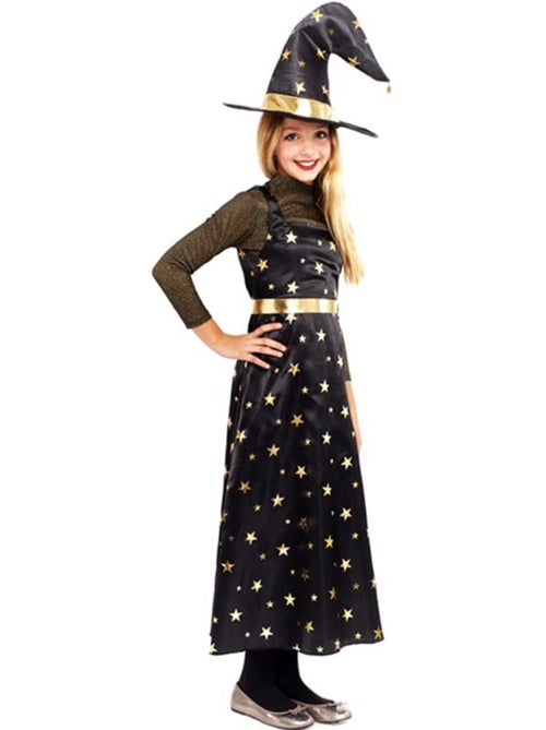 Costume de sorcière étoilée avec chapeau - Kiabi