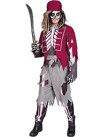 Costume de squelette de garçon de cabine pirate