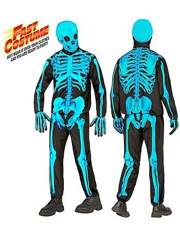 Costume de squelette fluorescent Express