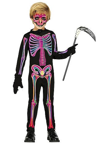 Costume de squelette néon