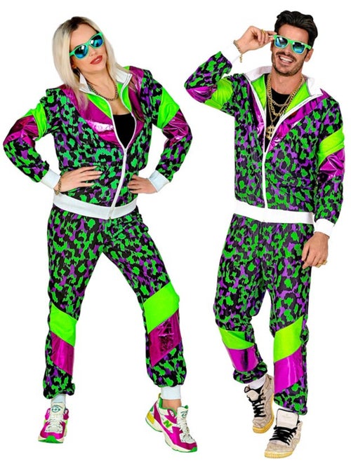 Costume de survêtement à imprimé animal fluo des années 80 - Kiabi