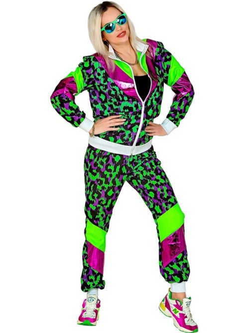 Costume de survêtement à imprimé animal fluo des années 80 - Kiabi