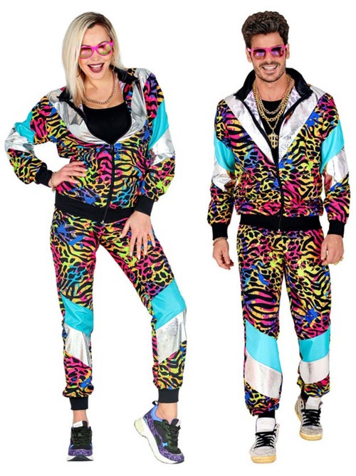 Costume de survêtement à imprimé animal fluo des années 80 - Kiabi