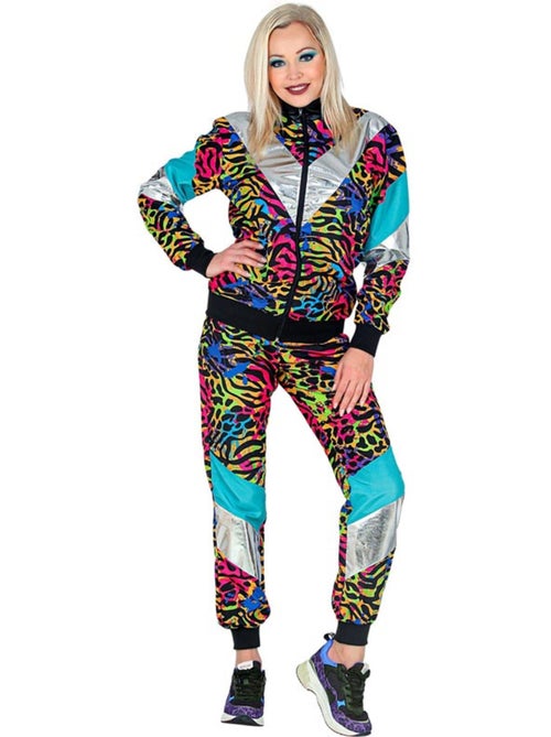 Costume de survêtement à imprimé animal fluo des années 80 - Kiabi