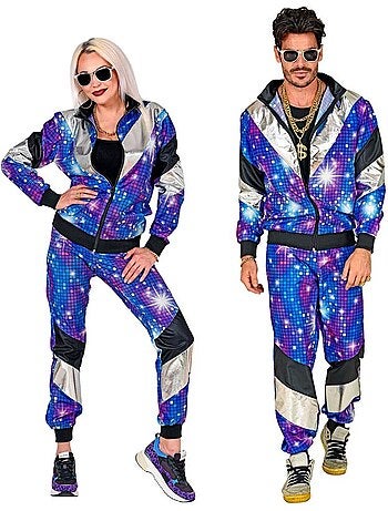 Costume de survêtement à paillettes disco des années 80